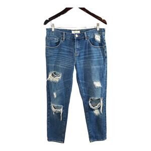 Pacsun Distressed Rigid Denim Hi-Rise Ripped Boyfriend Jeans Grunge Women's 27